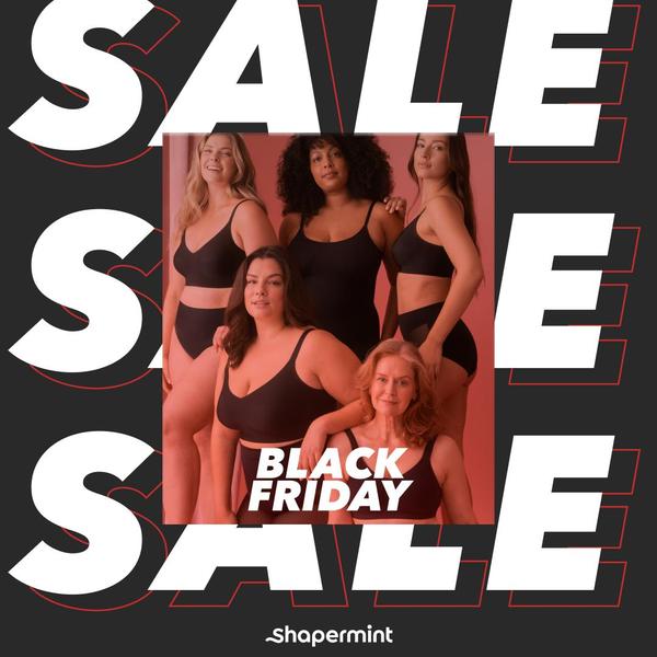 bras, bralettes, sports bras, wireless bras, comfort bras, sale promotion, modern typography, bold, energetic, black, red, black friday